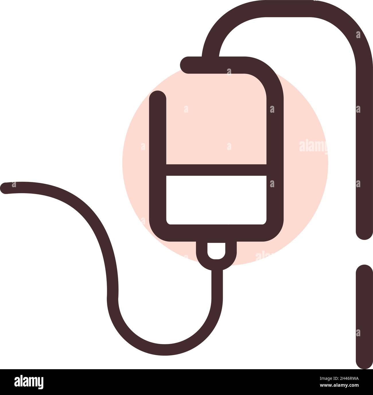Medizinische Infusion, Illustration, Vektor, auf weißem Hintergrund. Stock Vektor