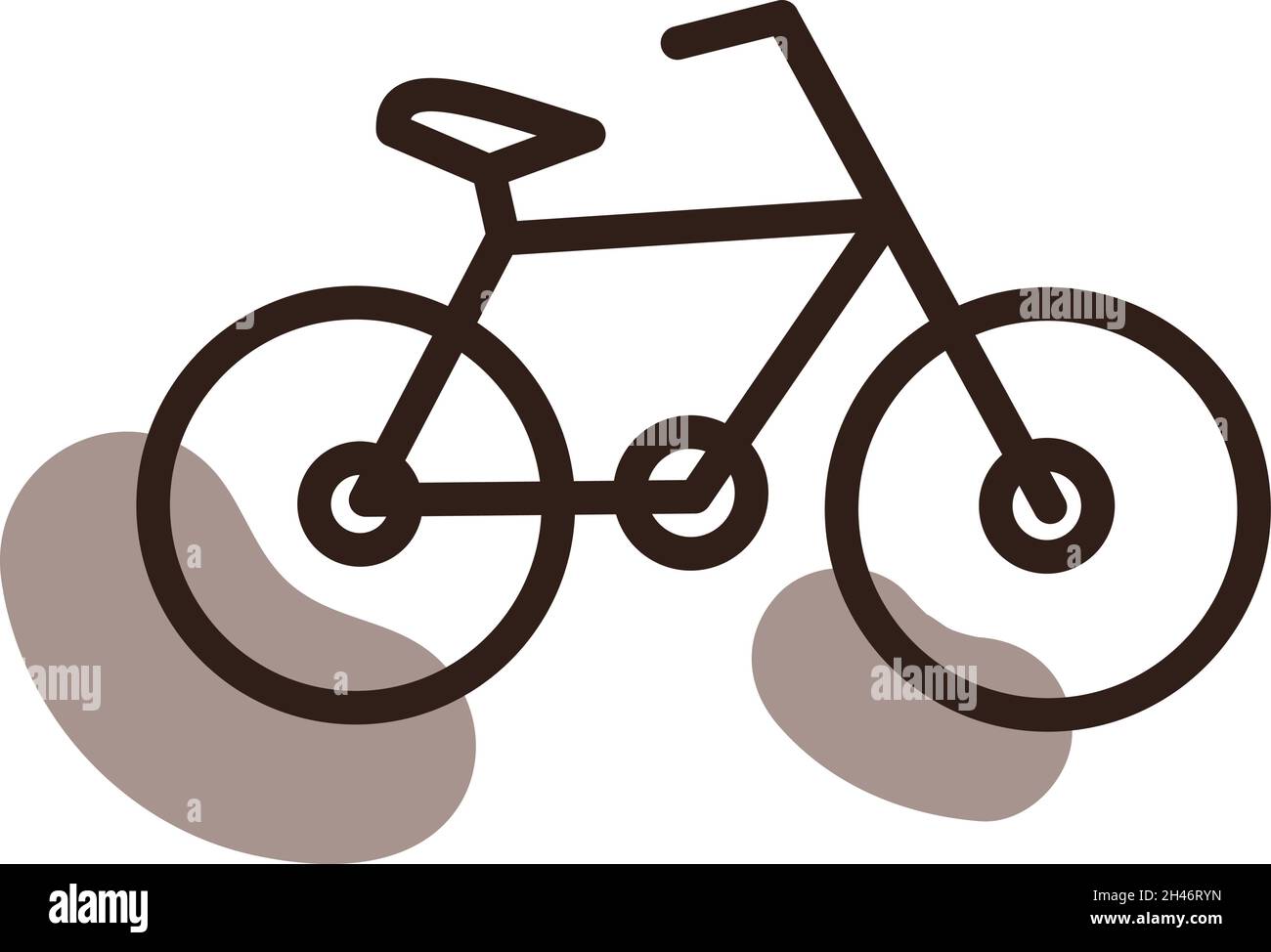 Hipster Bike, Illustration, Vektor, auf weißem Hintergrund. Stock Vektor