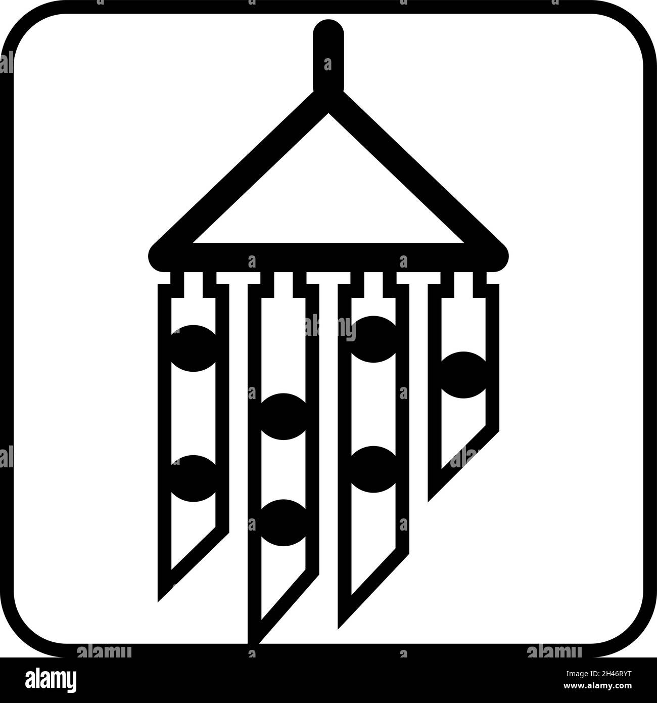 Meditationsmusik, Illustration, Vektor, auf weißem Hintergrund. Stock Vektor