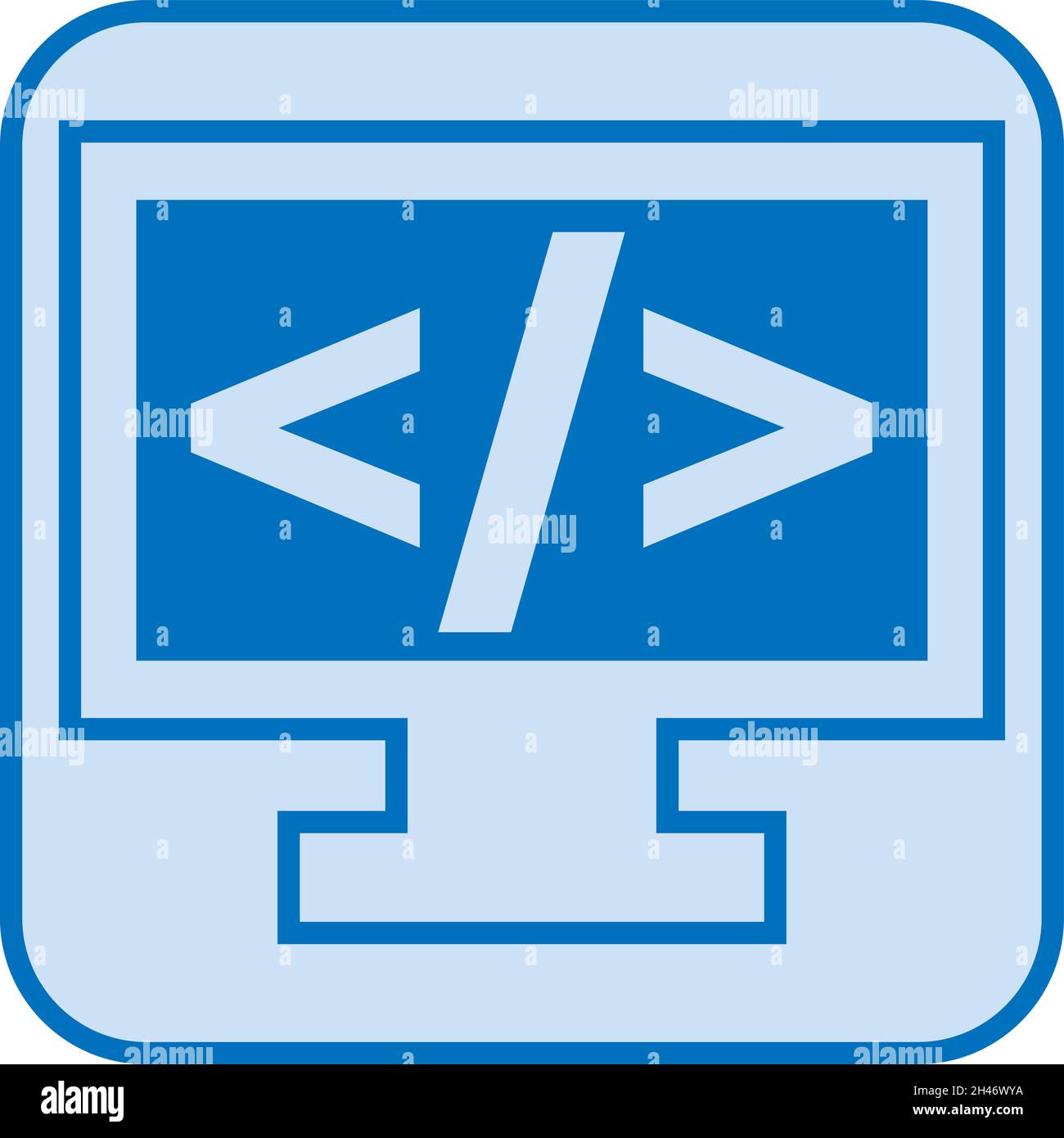 Programmierwerkzeuge, Illustration, Vektor, auf weißem Hintergrund. Stock Vektor