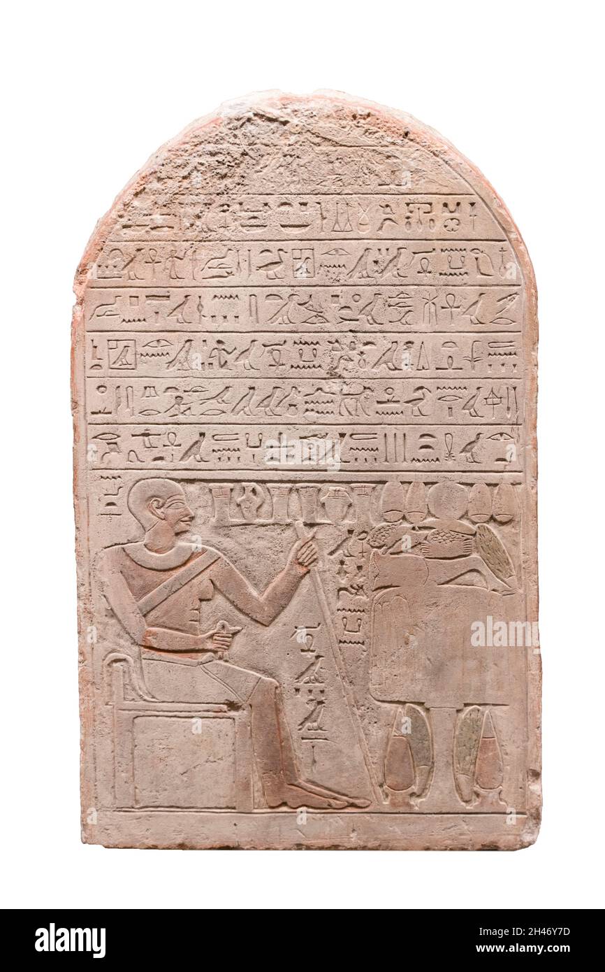 Ägyptische Hieroglyphen und antike Zeichnungen auf Tontafeln und Papyri-Hintergrund. Die Kunst Ägyptens und die alten Zivilisationen Afrikas. Hochwertige Fotos Stockfoto