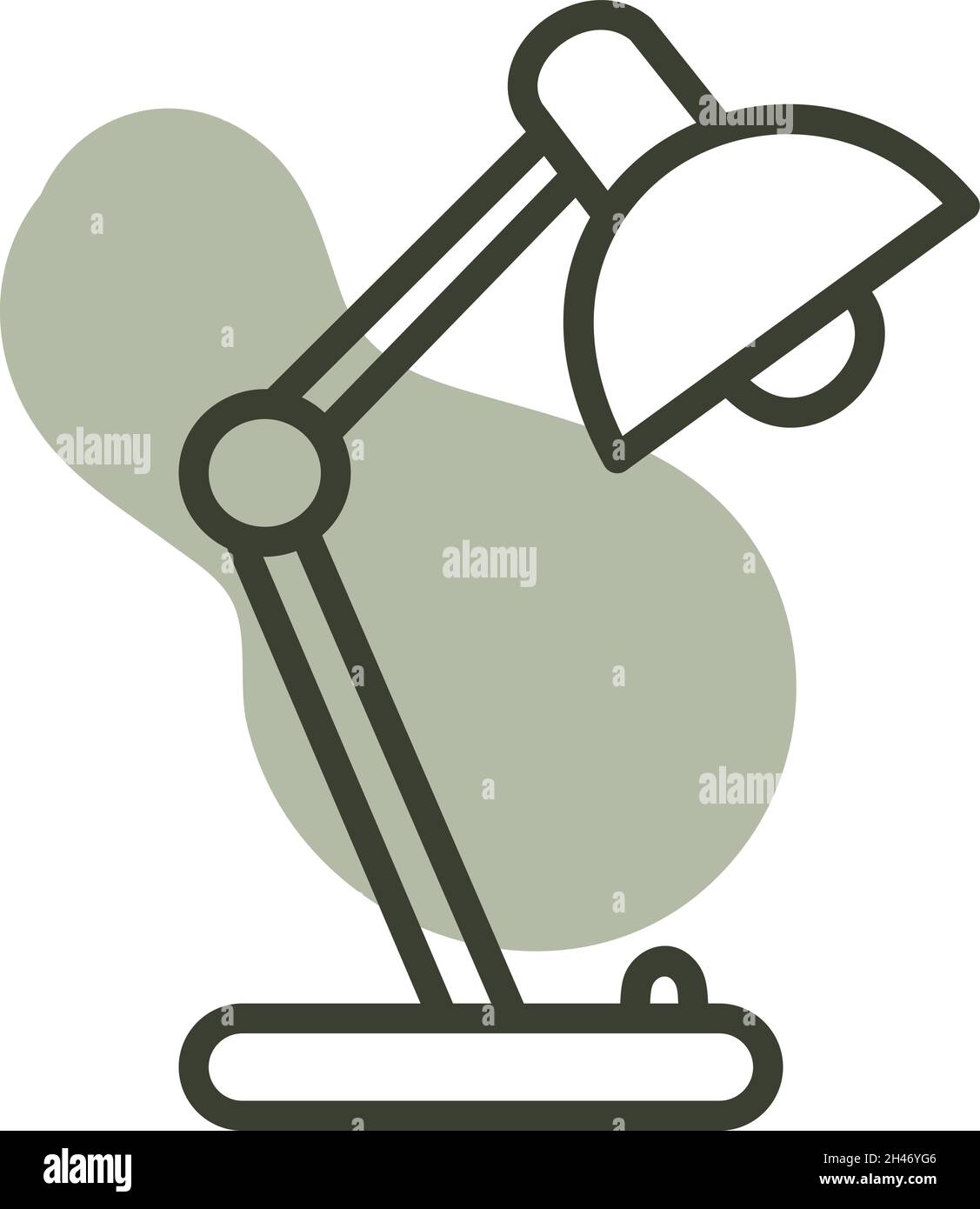 Schullampe, Illustration, Vektor, auf weißem Hintergrund. Stock Vektor