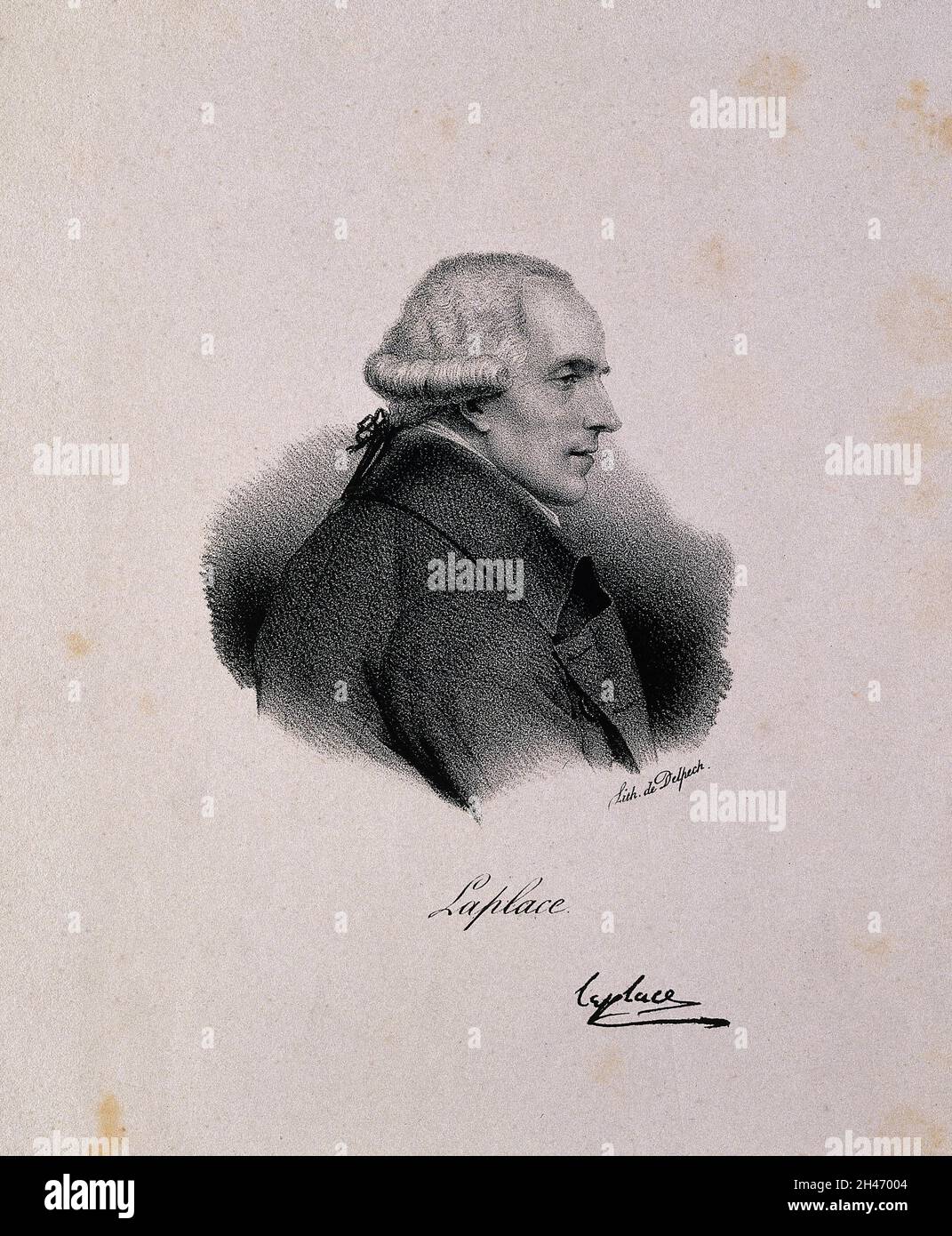 Pierre Simon, Marquis de Laplace. Lithographie. Stockfoto