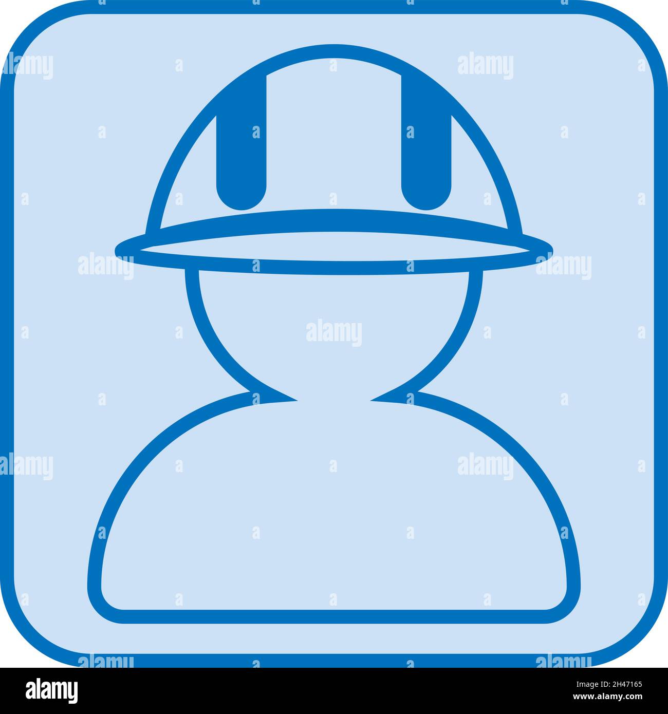 Baumeister Mann, Illustration, Vektor, auf einem weißen Hintergrund. Stock Vektor