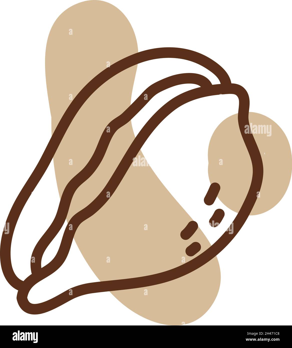 Meeresmuschel, Illustration, Vektor, auf weißem Hintergrund. Stock Vektor