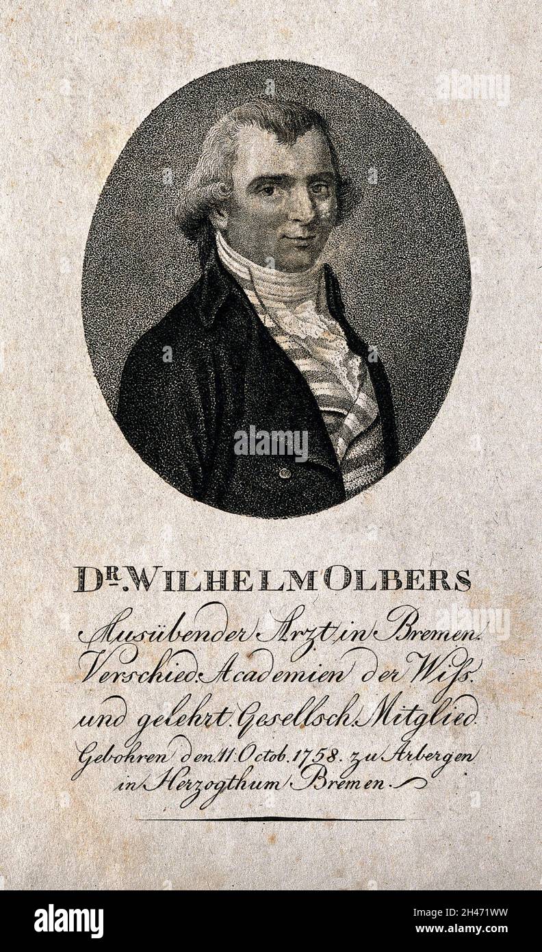 Heinrich Wilhelm Matthias Olbers. Stichgravur. Stockfoto