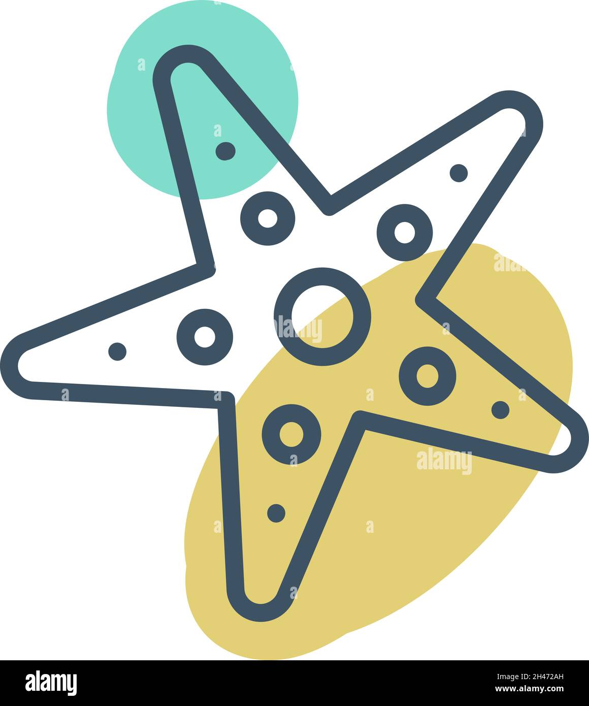 Seesterne, Illustration, Vektor, auf weißem Hintergrund. Stock Vektor