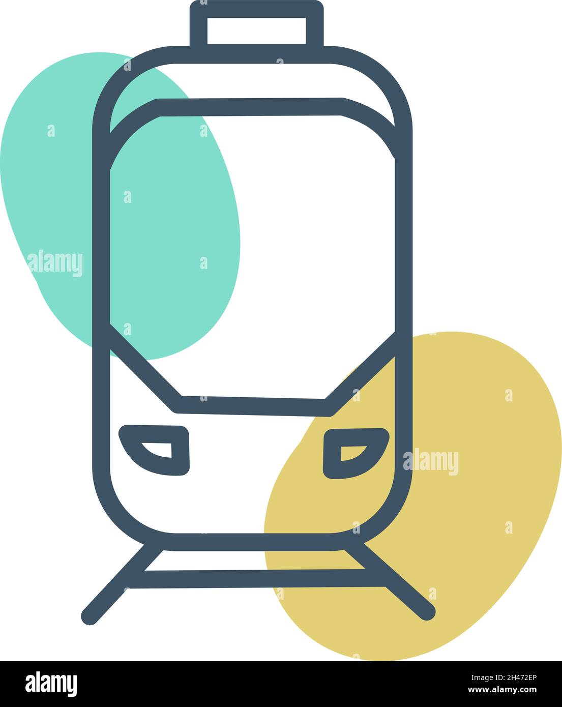 Straßenbahntransport, Illustration, Vektor, auf weißem Hintergrund. Stock Vektor