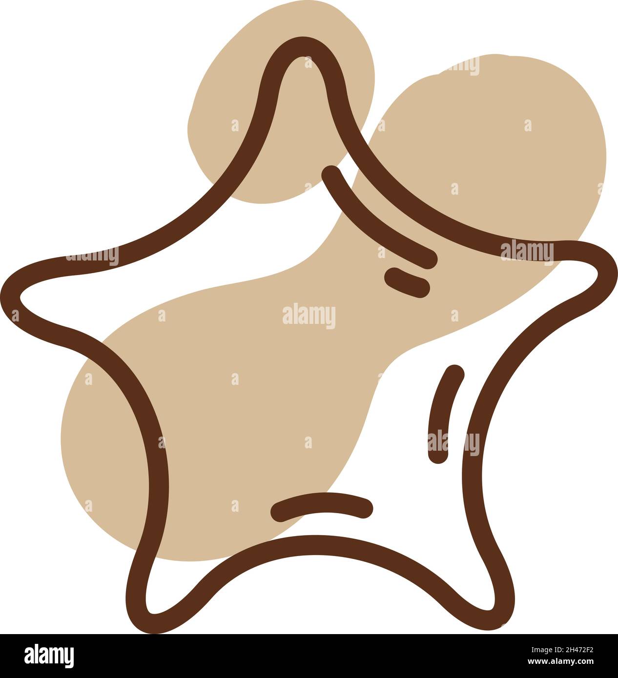 Kleiner Seesterne, Illustration, Vektor, auf weißem Hintergrund. Stock Vektor