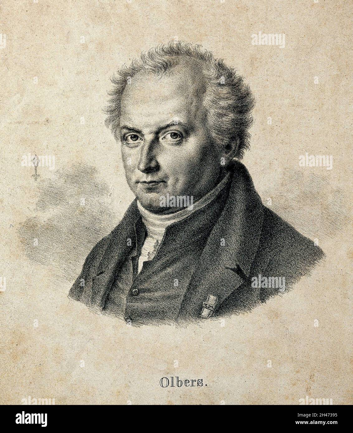Heinrich Wilhelm Matthias Olbers. Lithographie. Stockfoto
