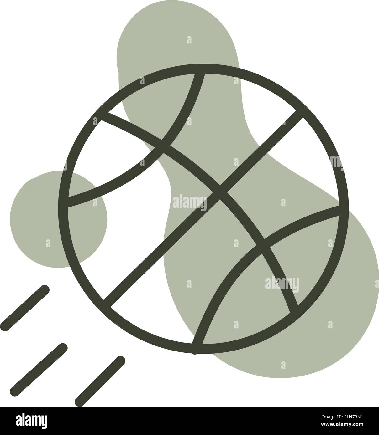 Schulbasketball, Illustration, Vektor, auf weißem Hintergrund. Stock Vektor