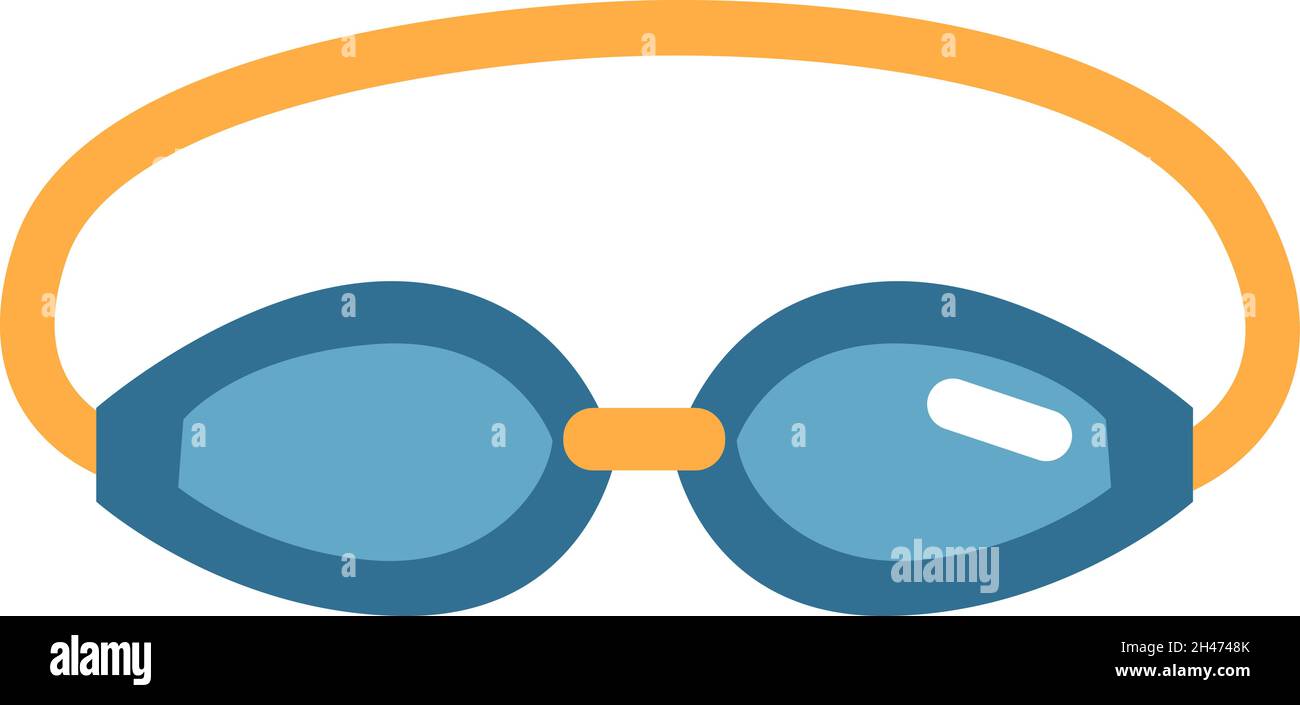 Schwimmbrille, Illustration, Vektor, auf weißem Hintergrund. Stock Vektor