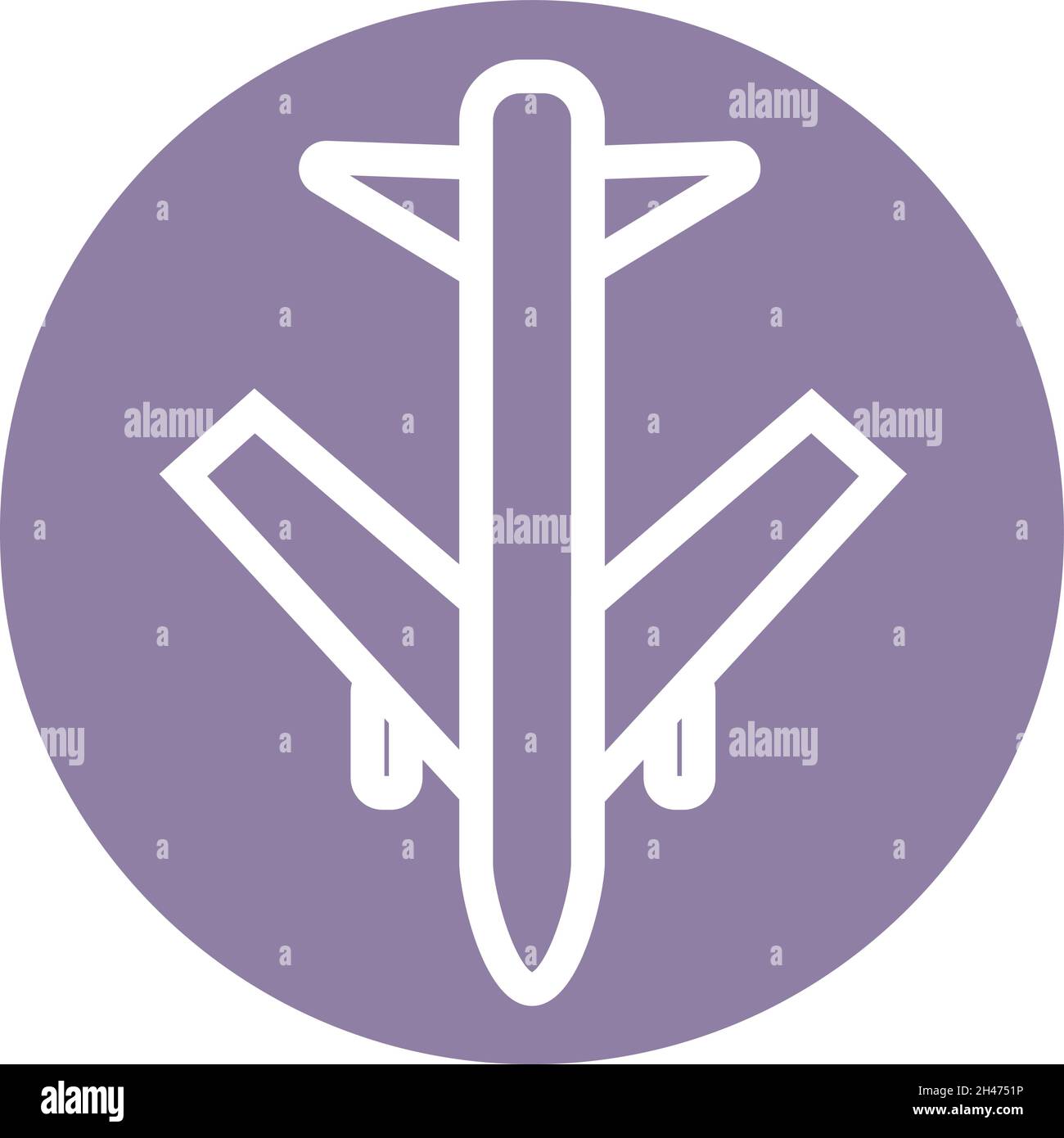 Militärflugzeuge, Illustration, Vektor, auf weißem Hintergrund. Stock Vektor