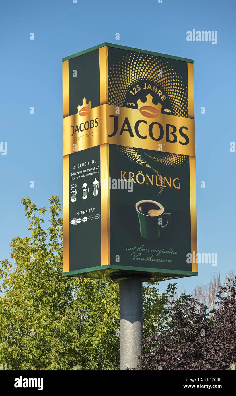 Jacobs Krönung, Kaffeeröstung, Jacobs Douwe Egberts (JDE), Chris-Guefroy-Allee, Neukölln, Berlin, Deutschland Stockfoto