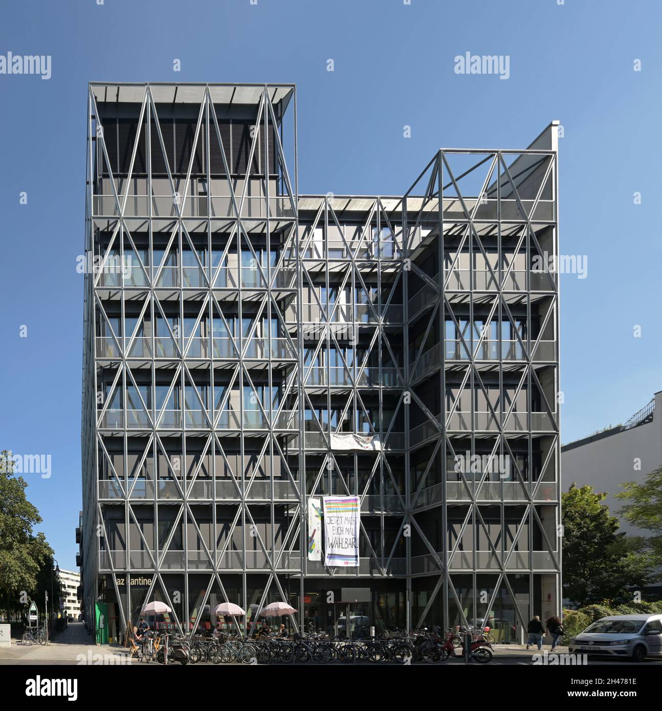 TAZ Neubau, Friedrichstraße, Kreuzberg, Friedrichshain-Kreuzberg, Berlin, Deutschland Stockfoto