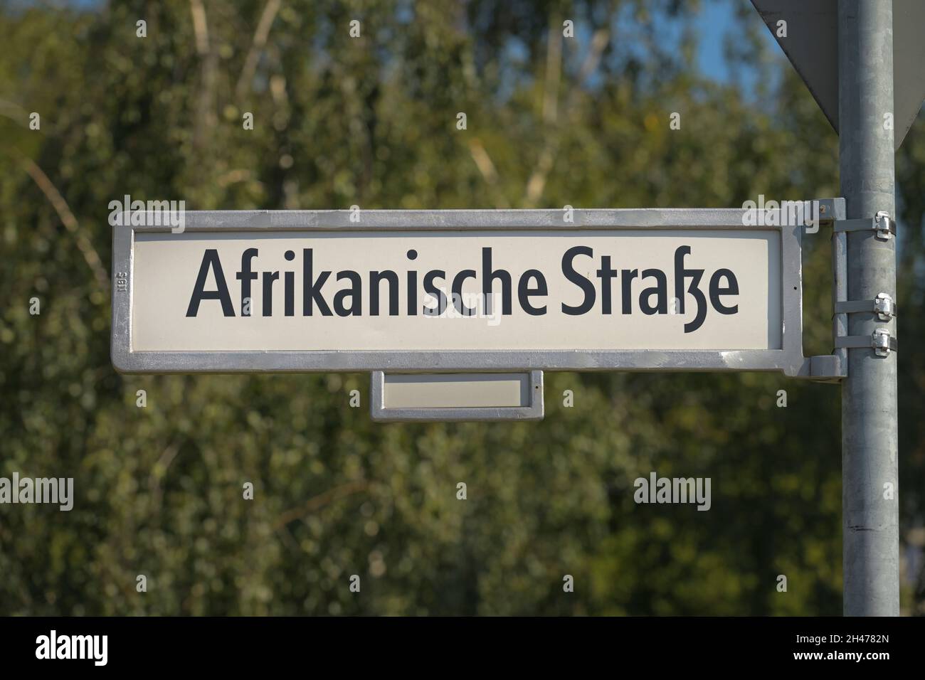 Straßenschild Afrikanische Straße, Afrikanisches Viertel, Wedding, Berlin, Deutschland Stockfoto