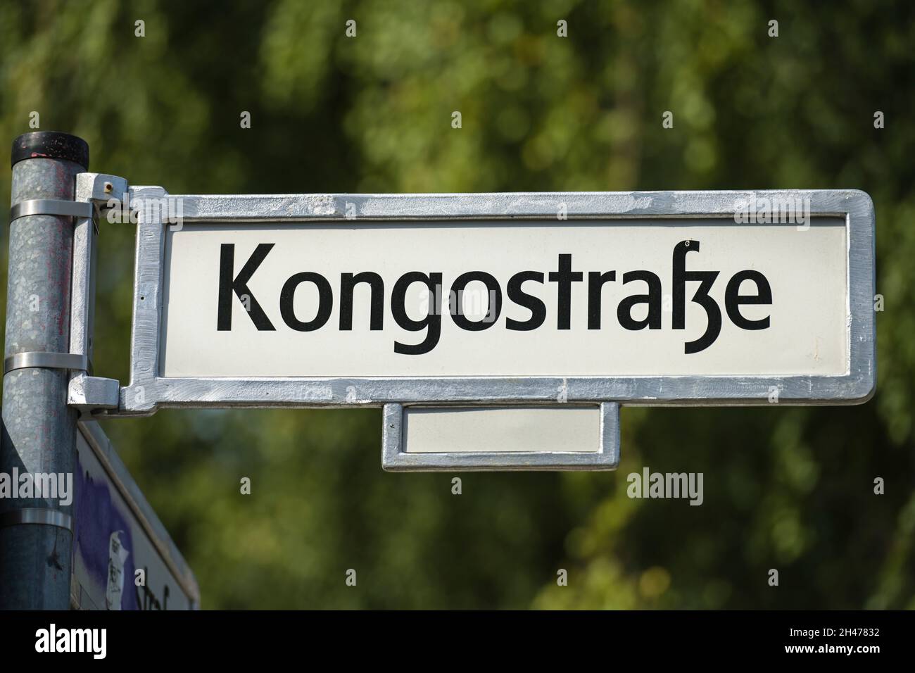Straßenschild Kongostraße, Wedding, Berlin, Deutschland Stockfoto