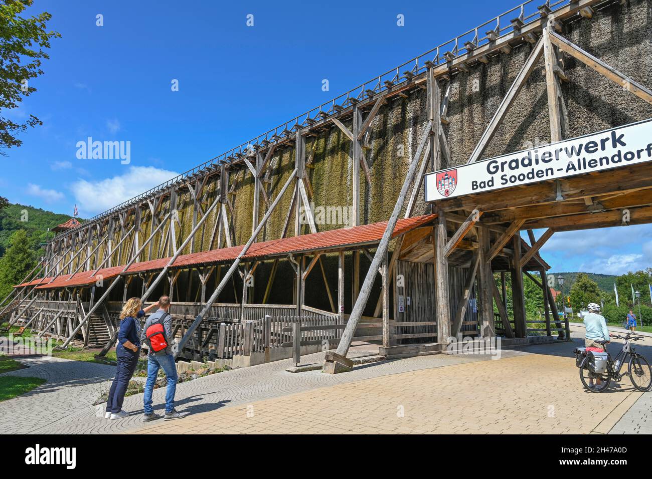 Sole- und Gradierwerk, Bad Sooden-Allendorf, Hessen, Deutschland Stockfoto