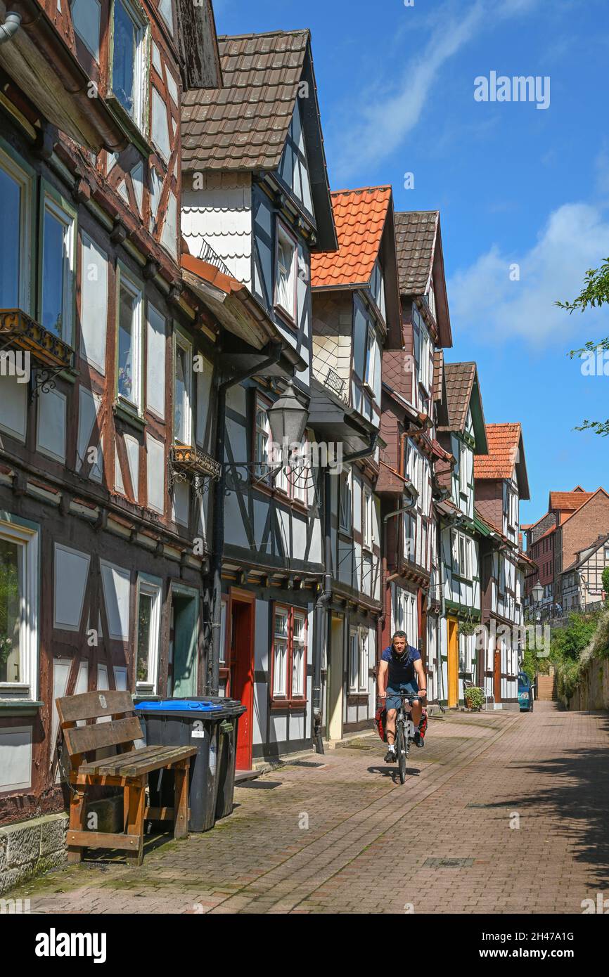 Fischerstad, Fachwerkhäuser, Allendorf, Bad Sooden-Allendorf, Hessen, Deutschland Stockfoto