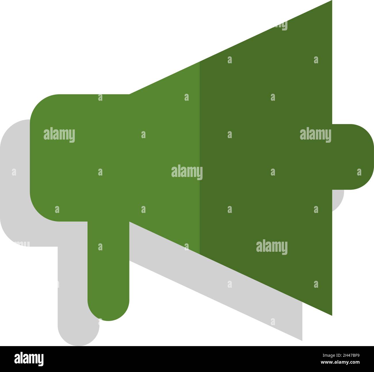 Green Business Megaphon, Illustration, Vektor, auf weißem Hintergrund. Stock Vektor