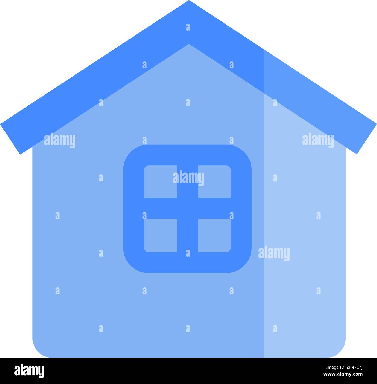 Stadthaus, Illustration, Vektor, auf weißem Hintergrund. Stock Vektor