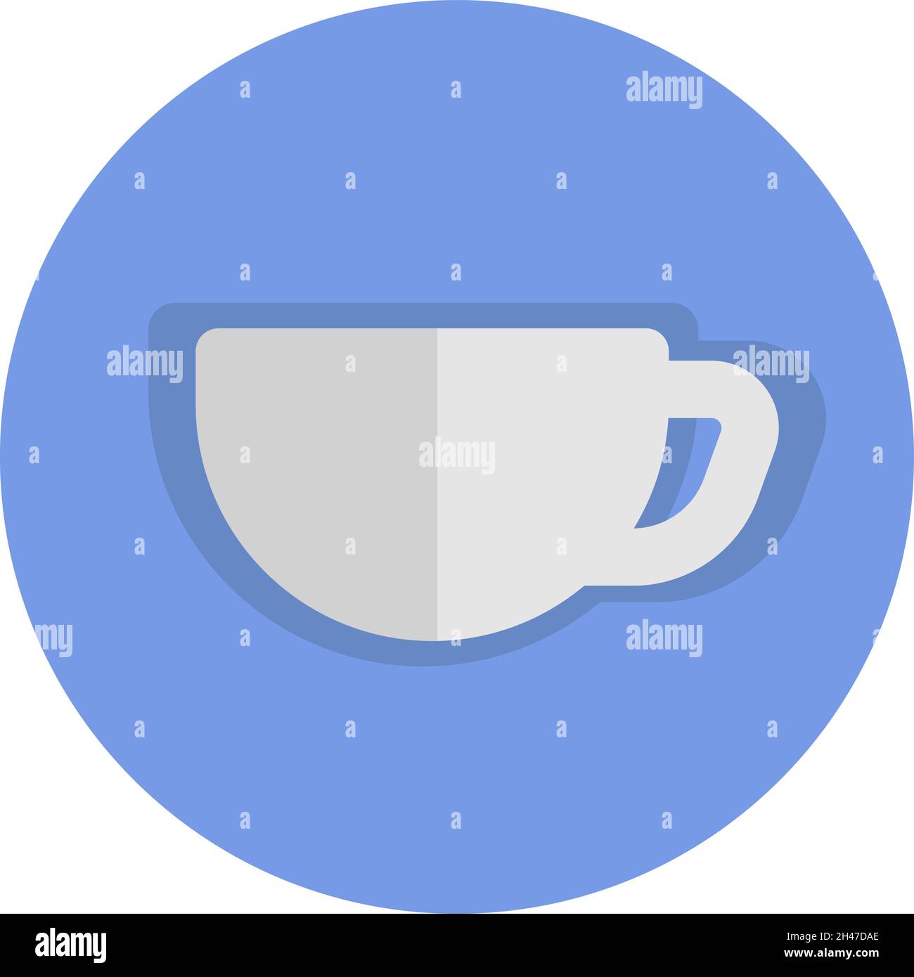 Kaffeebecher, Illustration, Vektor, auf weißem Hintergrund. Stock Vektor