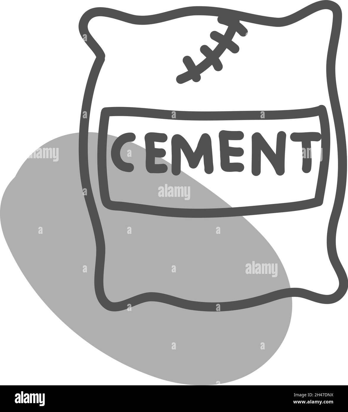 Bauzement, Illustration, Vektor, auf weißem Hintergrund. Stock Vektor