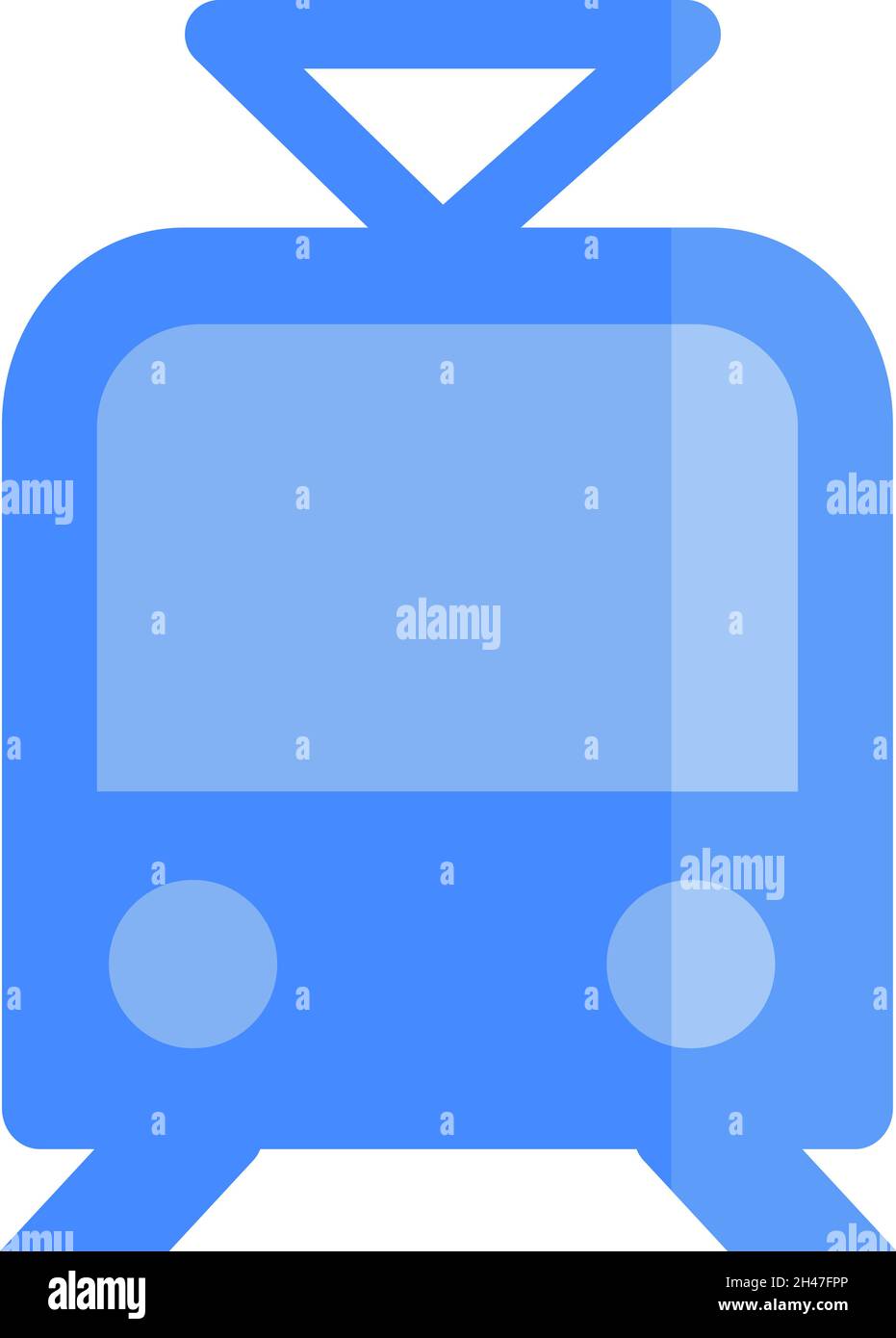 Stadtbahn, Illustration, Vektor, auf weißem Hintergrund. Stock Vektor