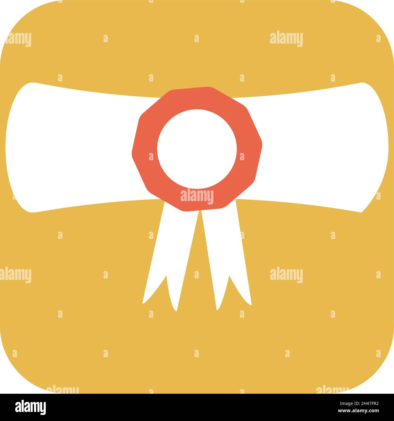 Bildungsdokument, Illustration, Vektor, auf weißem Hintergrund. Stock Vektor