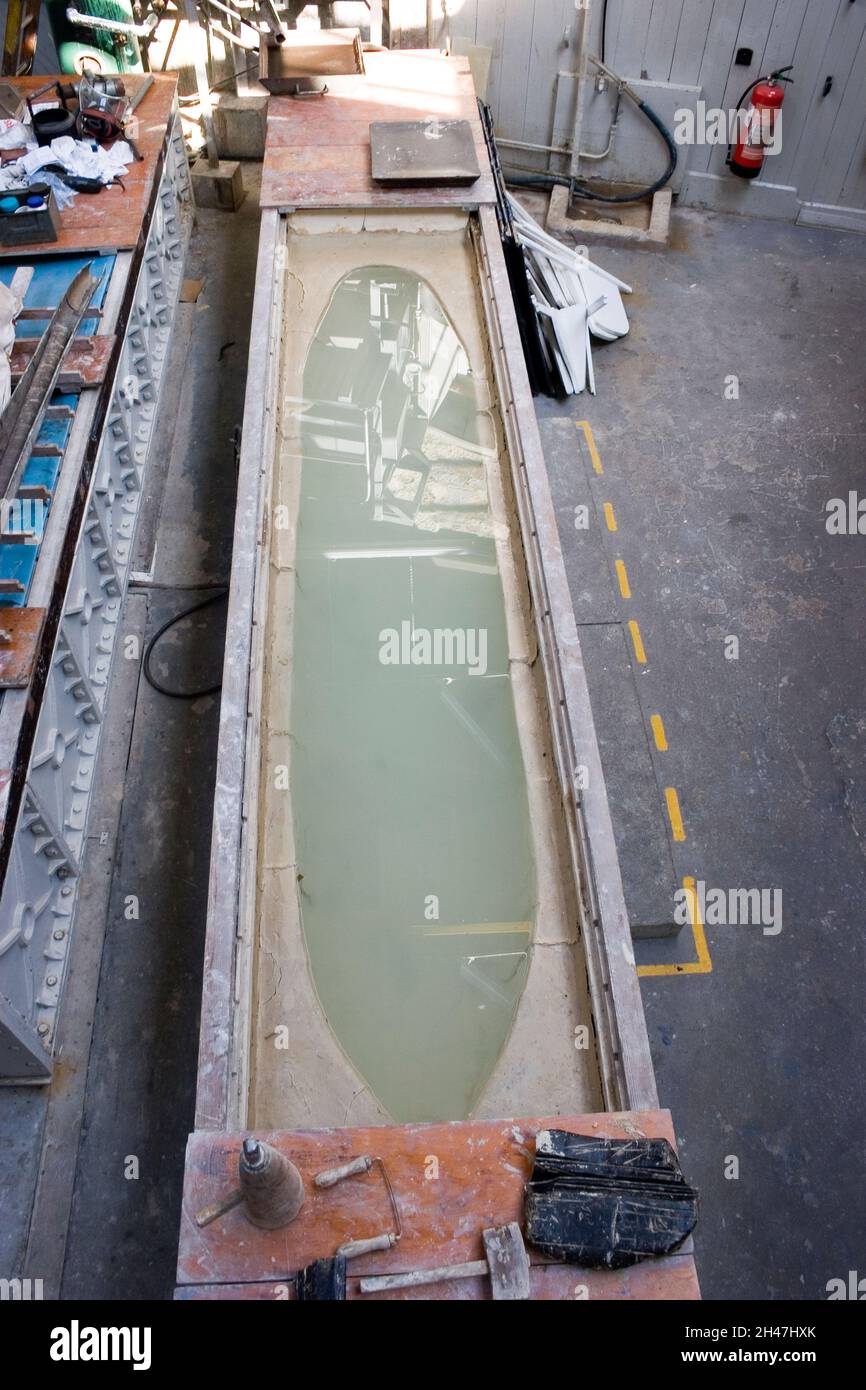 Denny Schiffsmodell experimenteller Panzer in Dumbarton verwendet für die Prüfung der Rümpfe von Schiffen während der Planung. Stockfoto