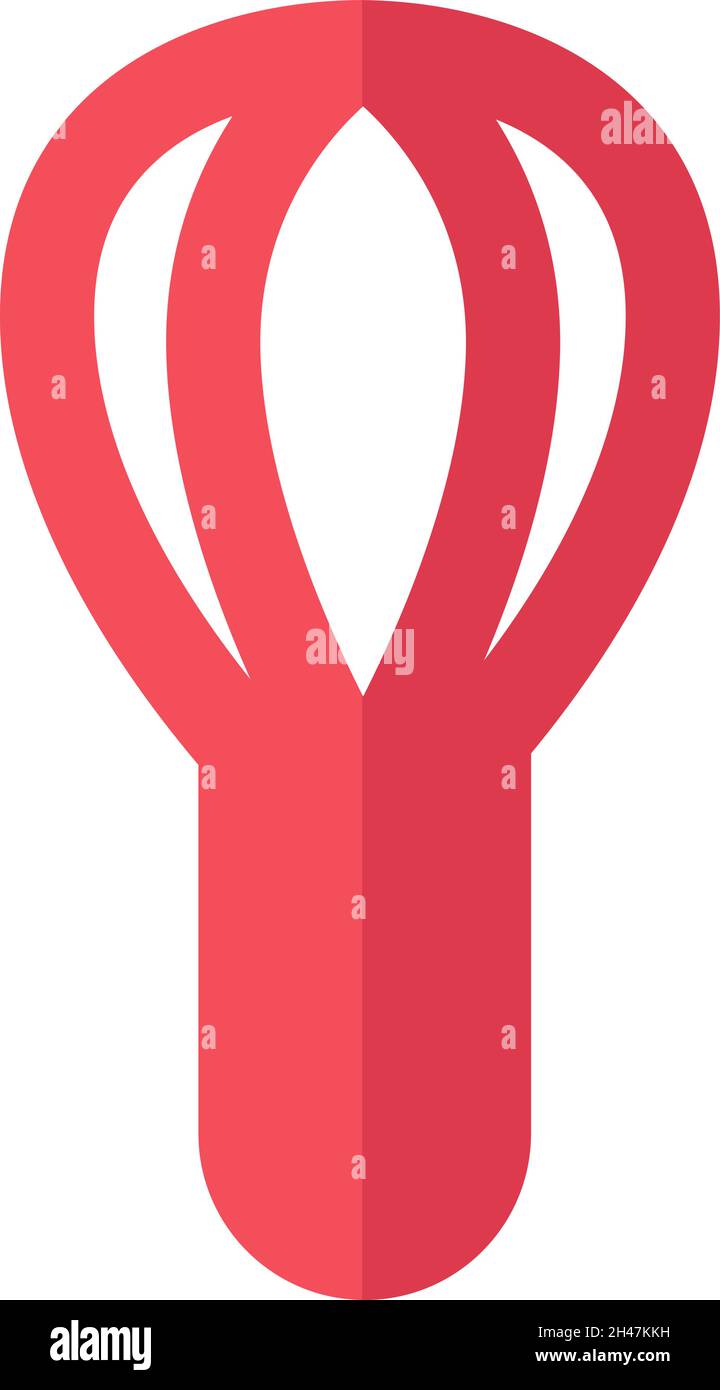 Handbesen, Illustration, Vektor, auf weißem Hintergrund. Stock Vektor