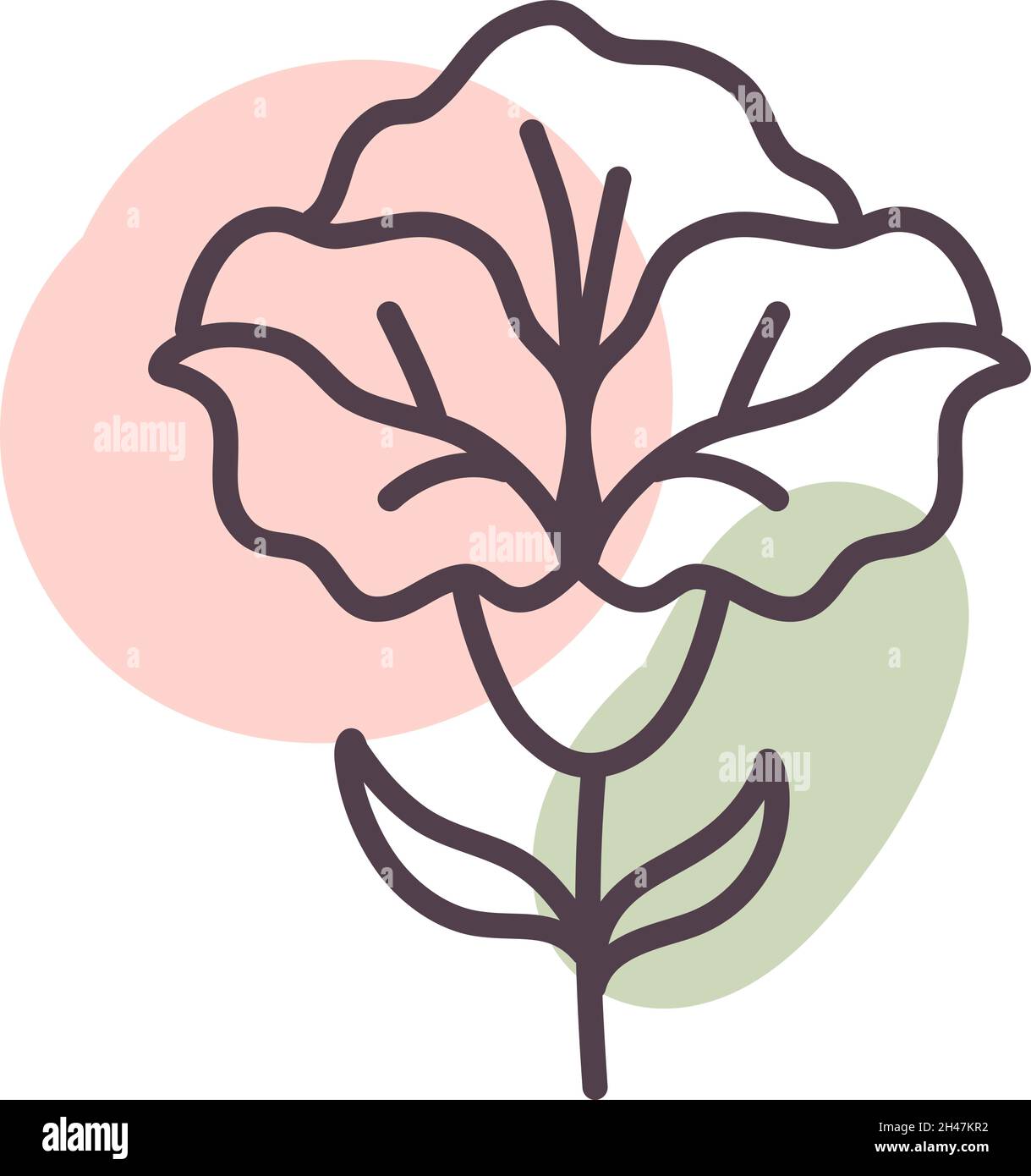 Gartenblüte, Illustration, Vektor, auf weißem Hintergrund. Stock Vektor