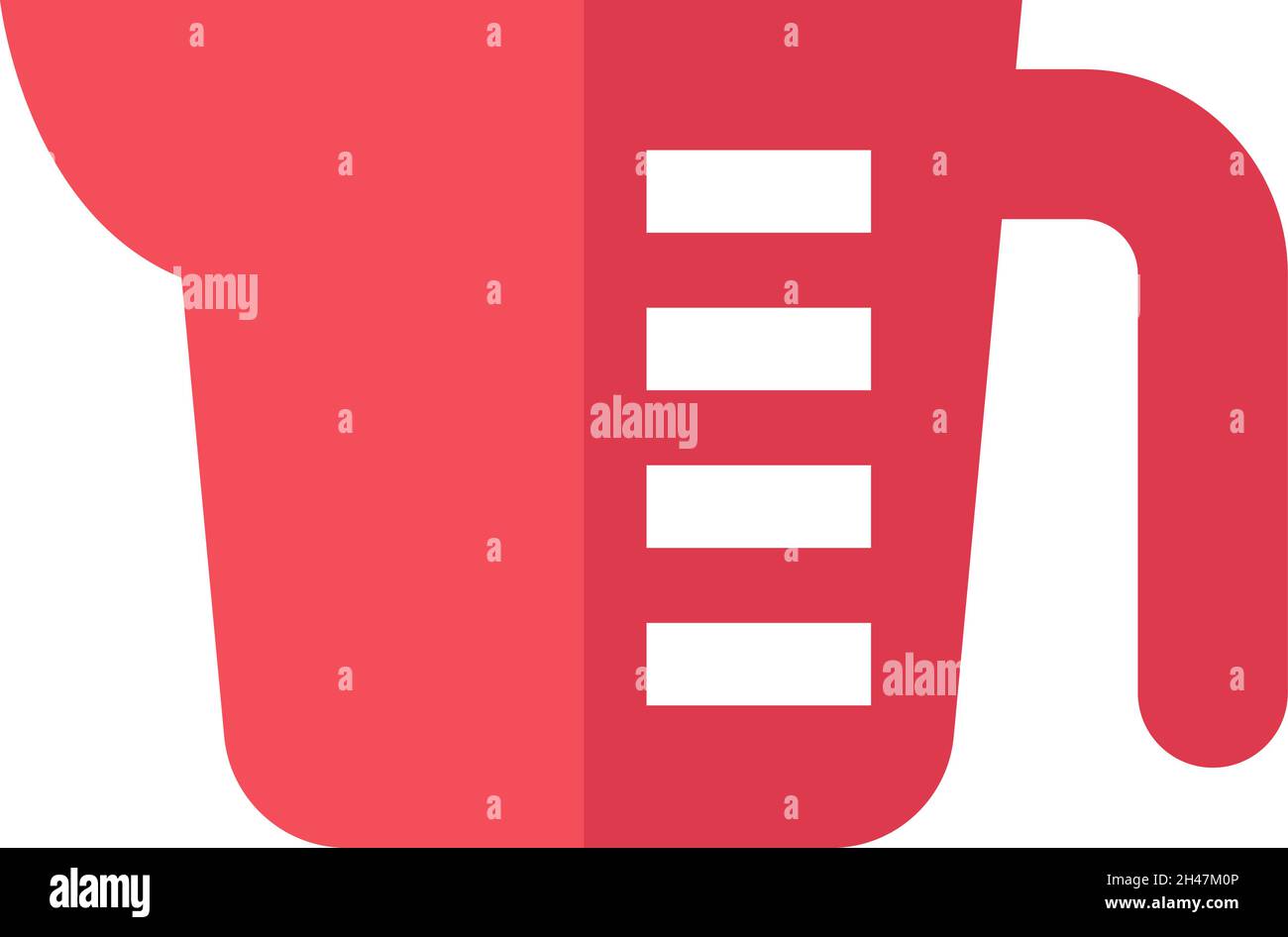 Küchenbecher, Illustration, Vektor, auf weißem Hintergrund. Stock Vektor