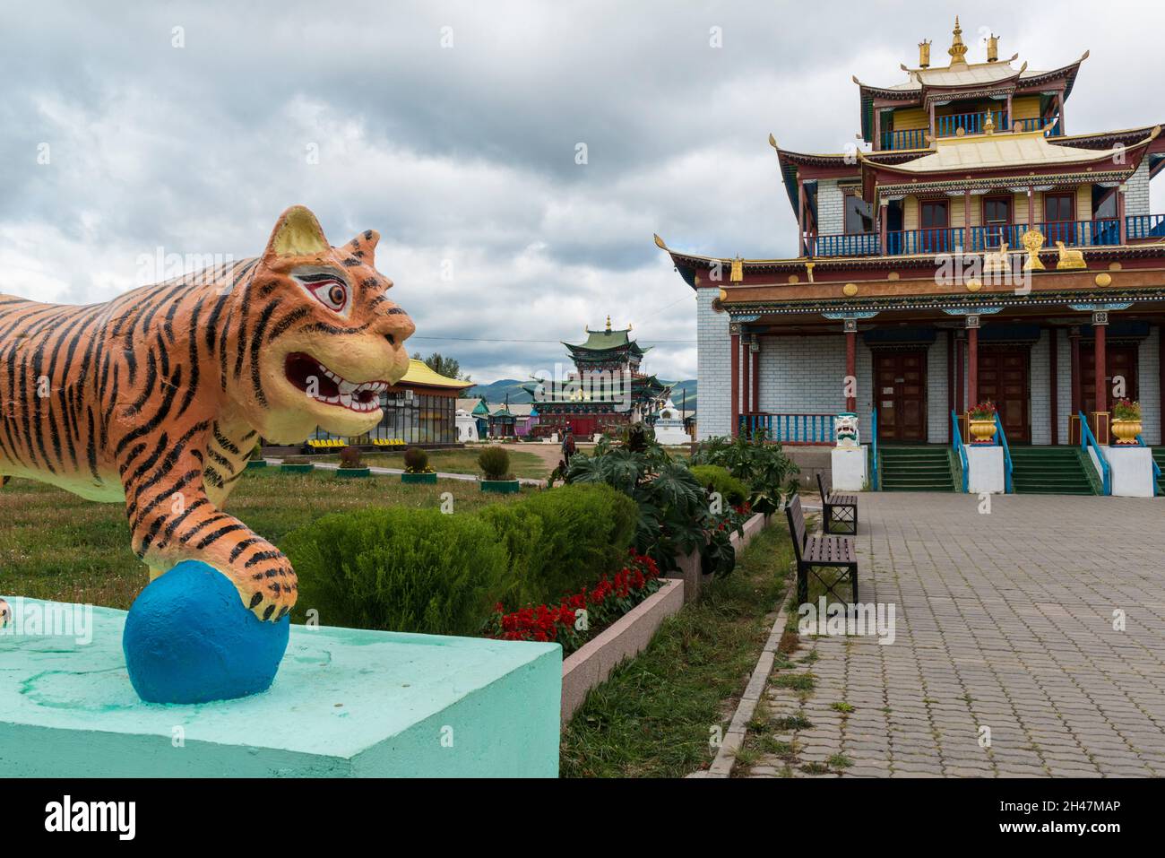 Ivolginsky datsan. Tsogchen-dugan. Burjatien, Russland Stockfoto