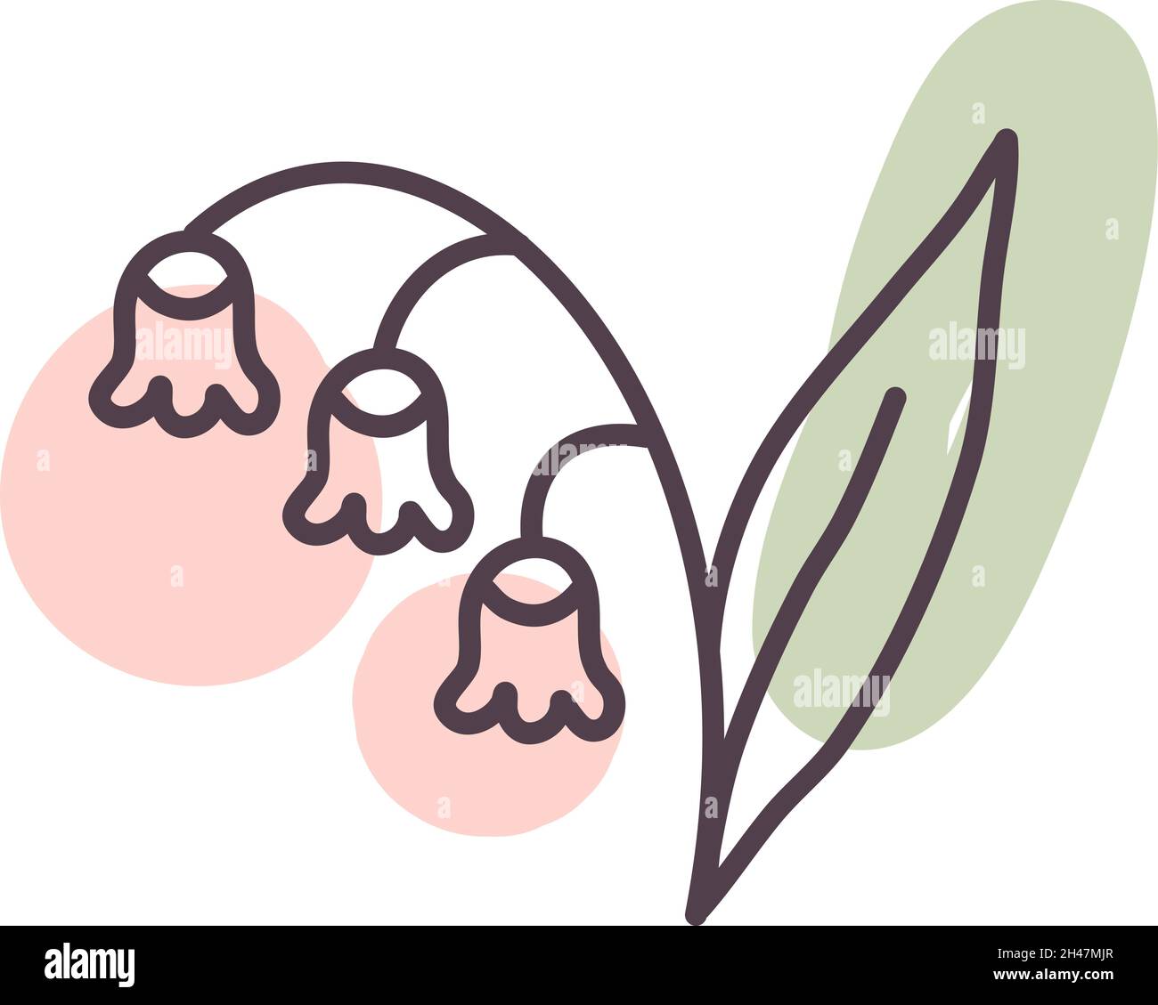 Kleine rosa Gartenblumen, Illustration, Vektor, auf weißem Hintergrund. Stock Vektor