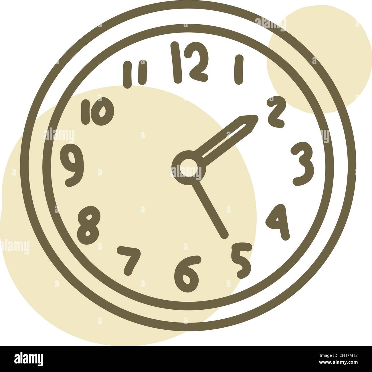 Küchenuhr, Illustration, Vektor, auf weißem Hintergrund. Stock Vektor