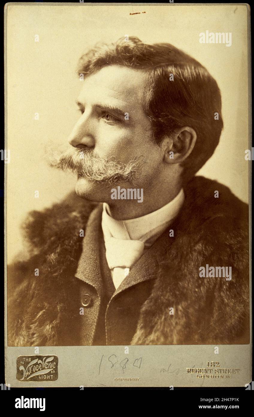 Henry Solomon Wellcome. Foto von Henry van der Weyde, 1890. Stockfoto