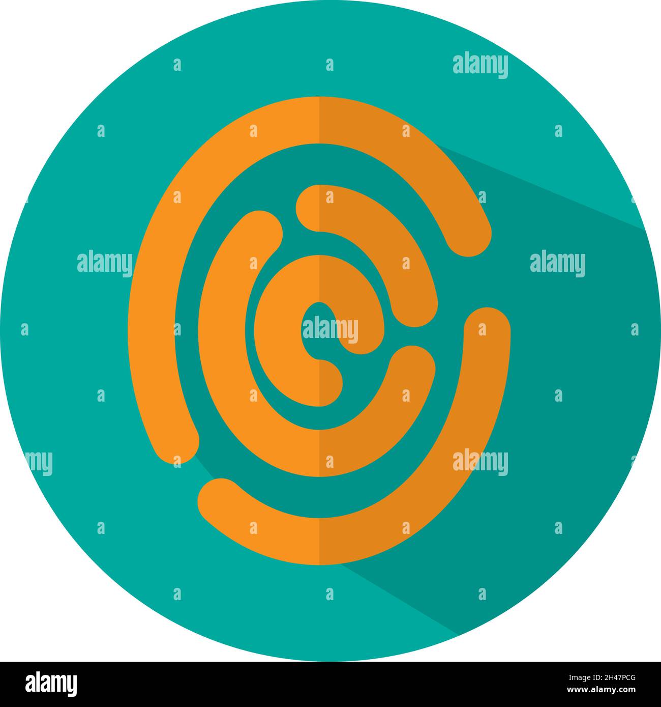 Tippen Sie auf ID, Illustration, Vektor, auf einem weißen Hintergrund. Stock Vektor