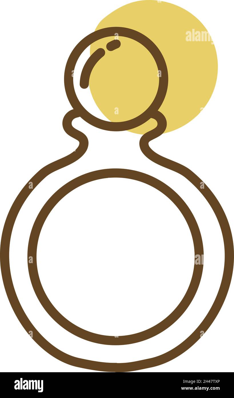Goldener Ring, Illustration, Vektor, auf weißem Hintergrund. Stock Vektor