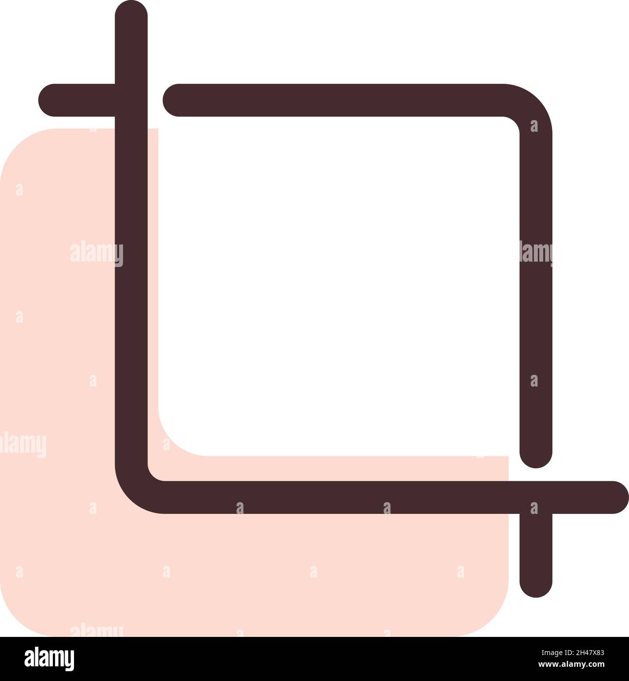 Foto zuschneiden, Illustration, Vektor, auf weißem Hintergrund. Stock Vektor