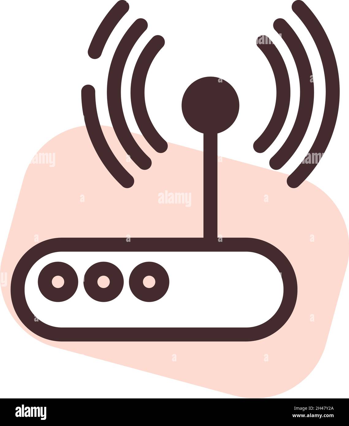 Internetverbindung, Illustration, Vektor, auf weißem Hintergrund. Stock Vektor