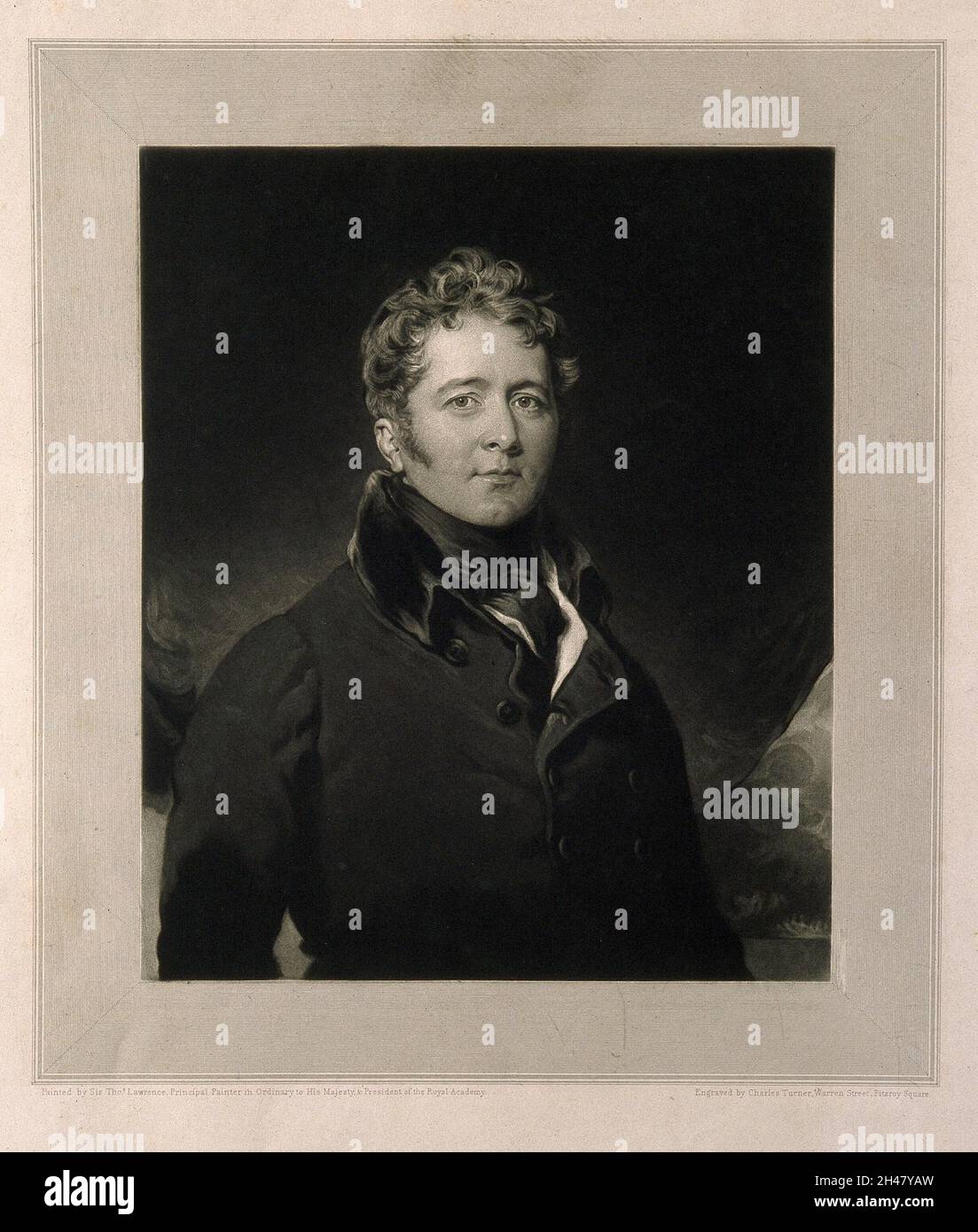 Sir William Knighton. Mezzotint von C. Turner, 1823, nach Sir T. Lawrence. Stockfoto