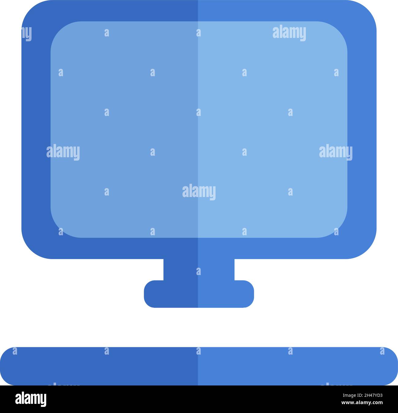 Schulcomputer, Illustration, Vektor, auf weißem Hintergrund. Stock Vektor