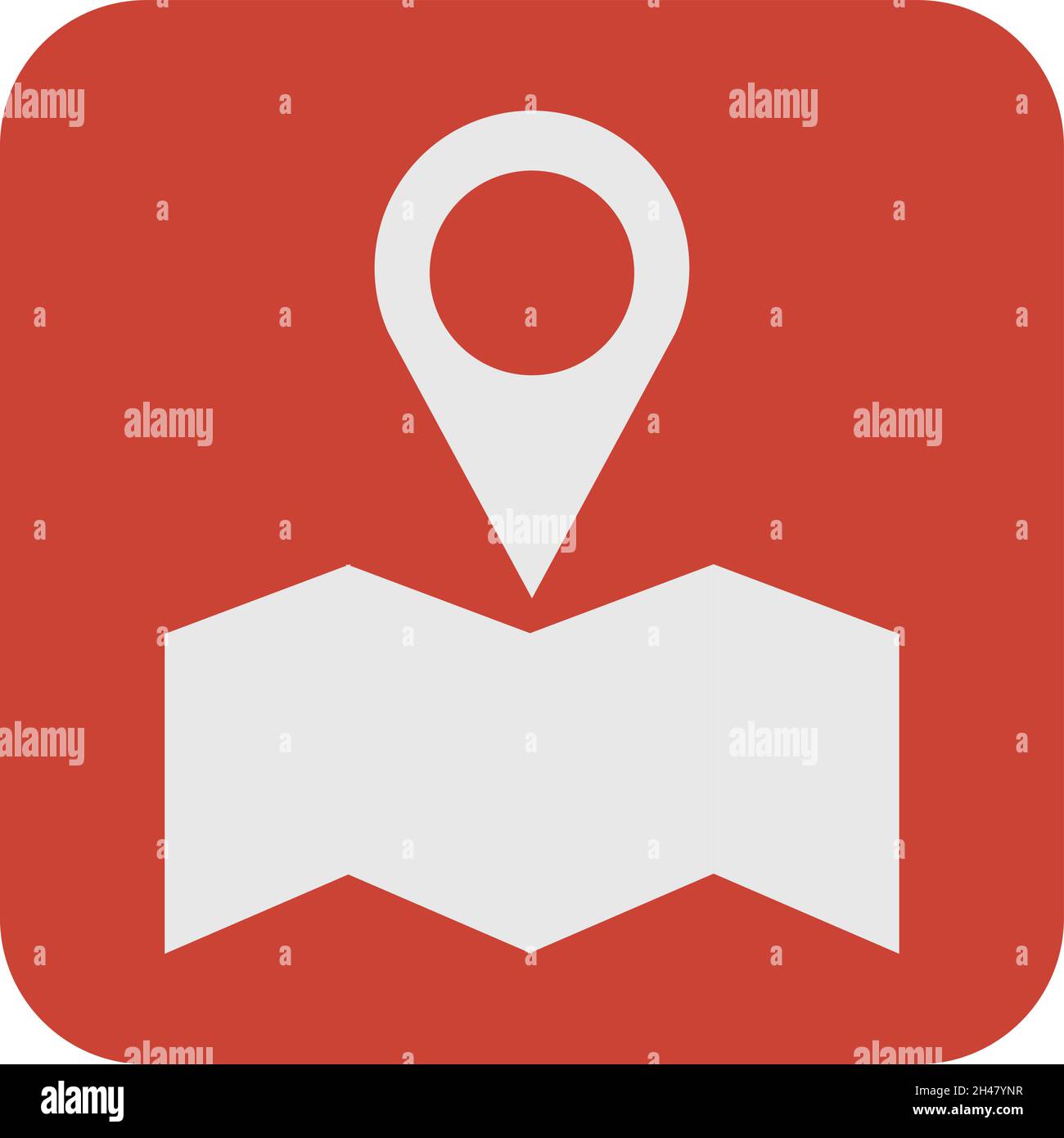 Geo-Position, Illustration, Vektor, auf weißem Hintergrund. Stock Vektor