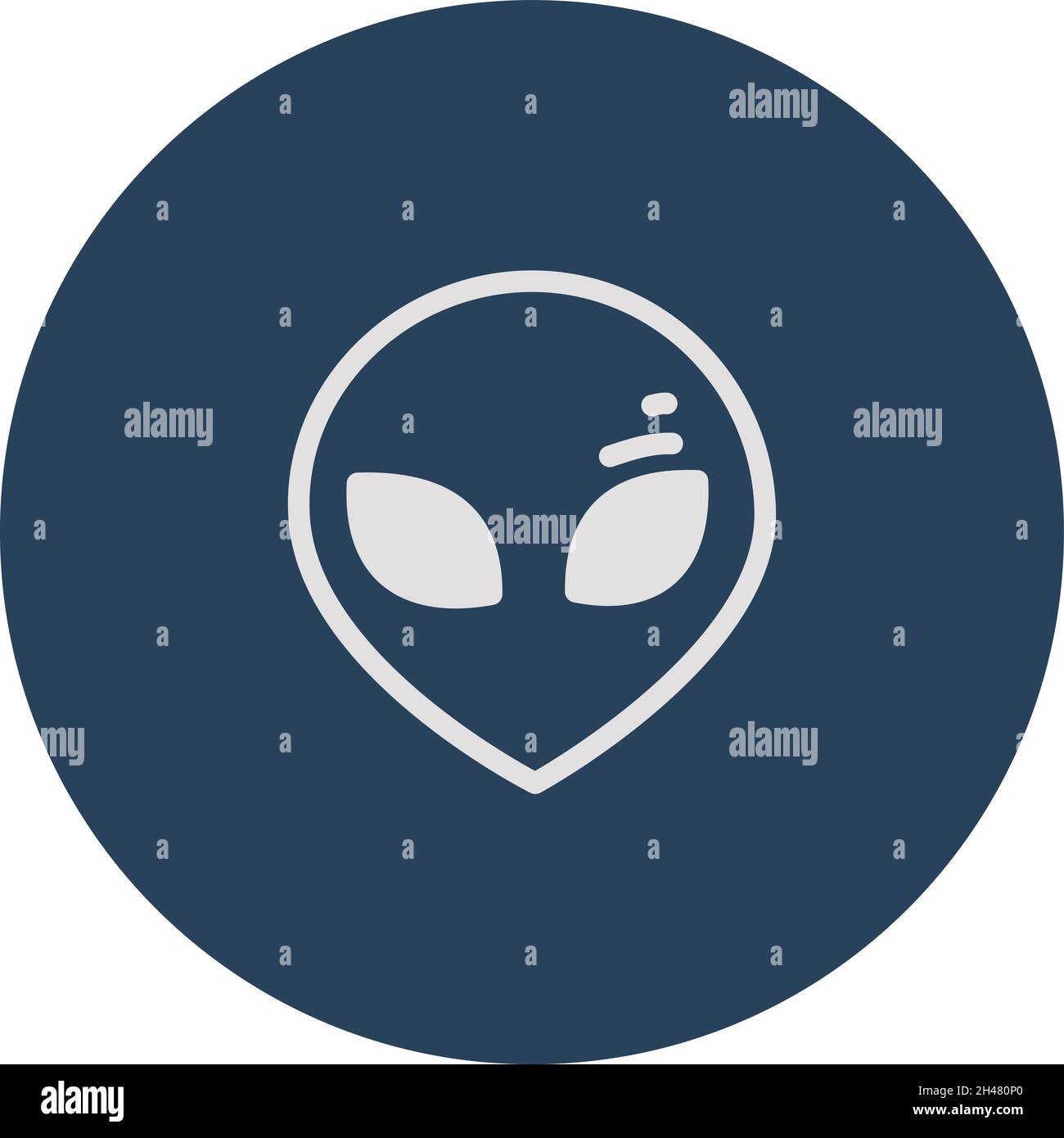 Space Alien, Illustration, Vektor, auf weißem Hintergrund. Stock Vektor