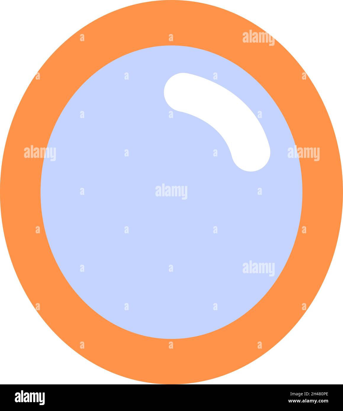 Badezimmerspiegel, Illustration, Vektor, auf weißem Hintergrund. Stock Vektor