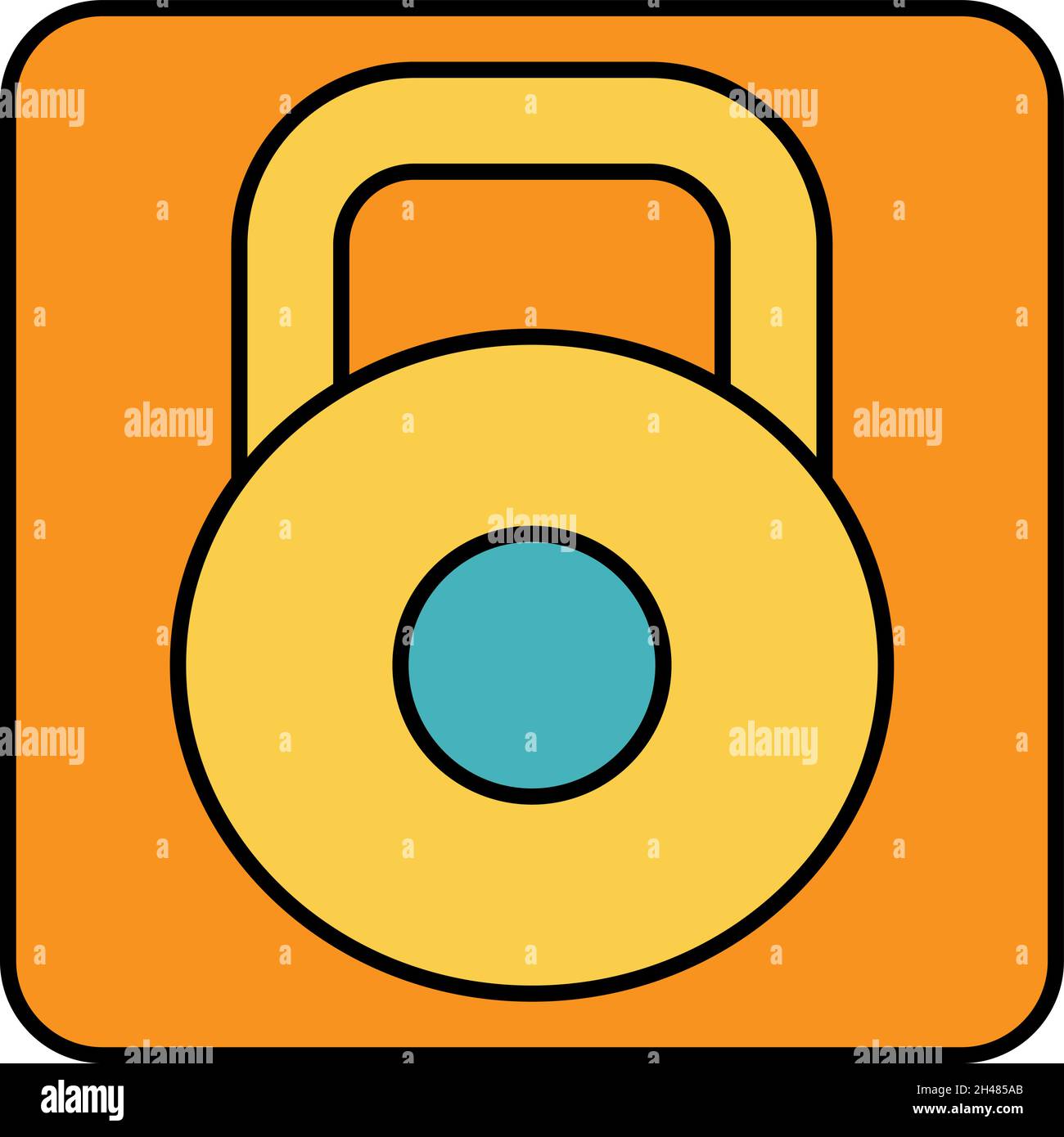 Gelbe stumpfe Glocke, Illustration, Vektor, auf weißem Hintergrund. Stock Vektor