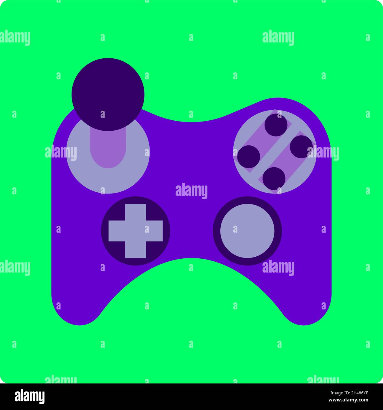 Neuer playstation-Controller, Illustration, Vektor, auf weißem Hintergrund. Stock Vektor