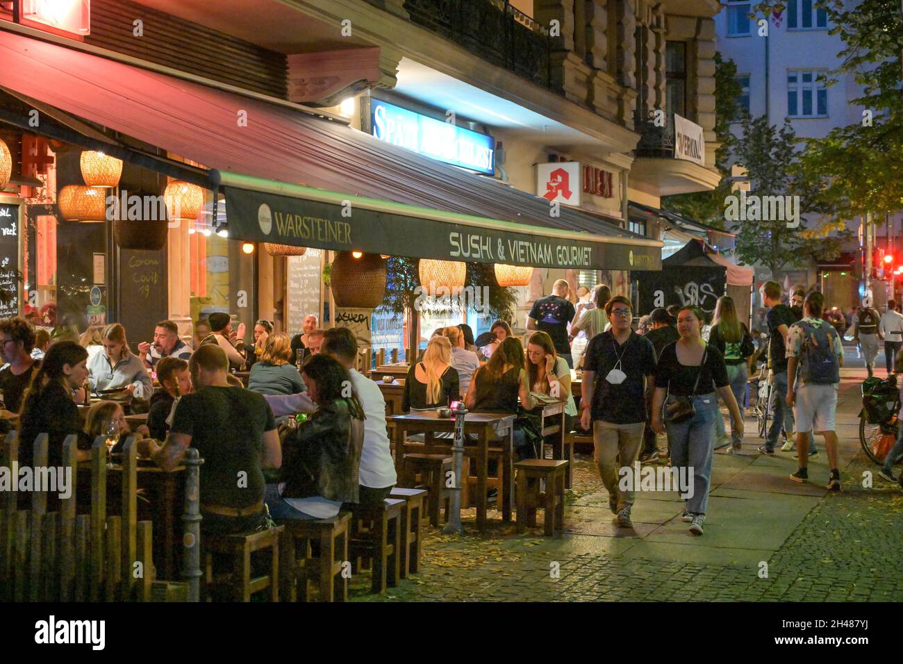 Gastronomie und Ausgehen in Coronaleiten, Schlesisches Tor, Kreuzberg, Friedrichshain-Kreuzberg, Berlin, Deutschland Stockfoto