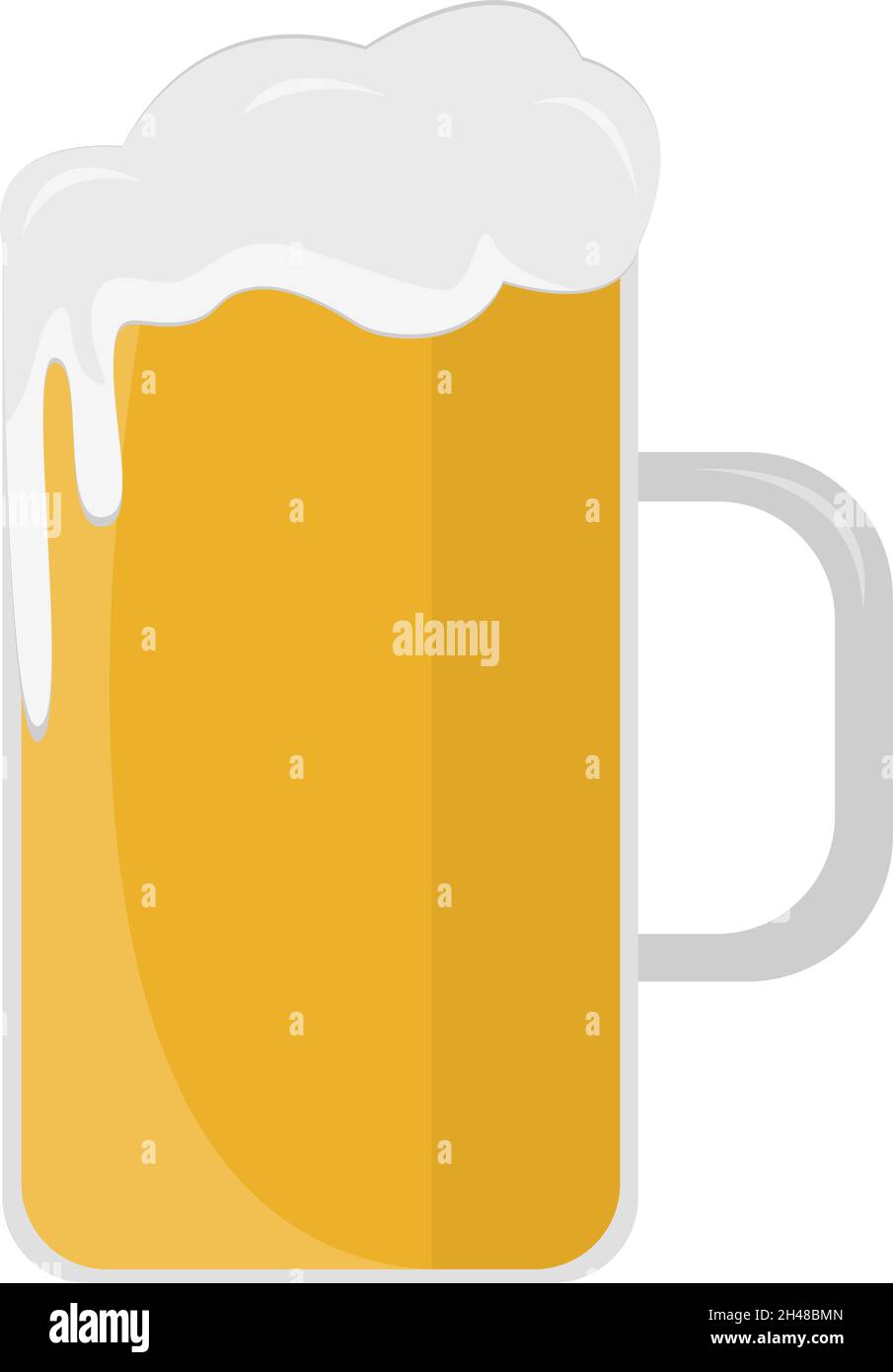 Bierkrug, Illustration, Vektor auf weißem Hintergrund. Stock Vektor
